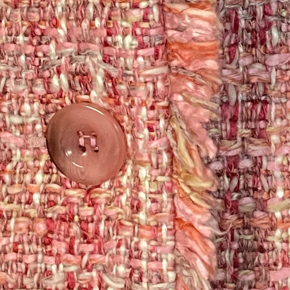 Vintage 1980s RL Richard NY Pink Tweed Jacket Size 16 - Picture 5 of 11